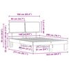 vidaXL Bedframe met Gevoerd Hoofdgedeelte Donkergrijs 160 x 200 cm