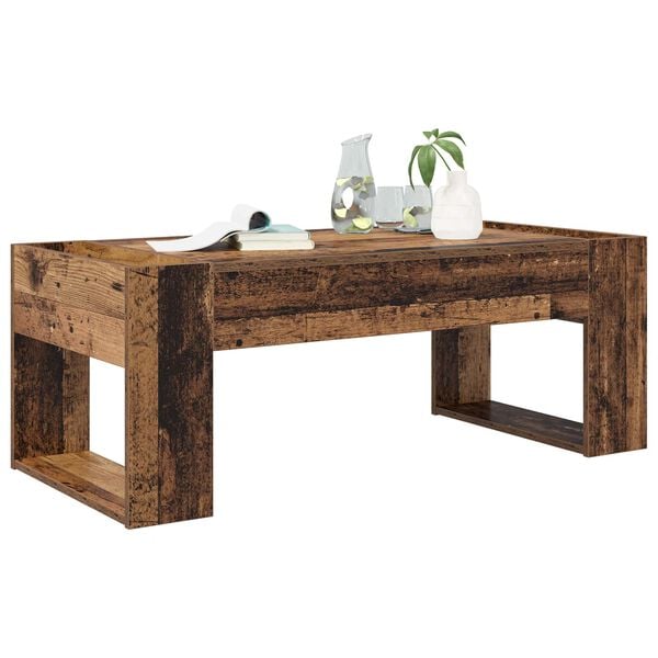 vidaXL Salontafel Oudhout 110 x 50 x 41 cm Bewerkt hout