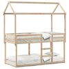 vidaXL Stapelbed 75x190 cm met dak massief grenenhout
