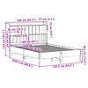 vidaXL Bed met boekenkast zonder matras massief grenenhout 160x200 cm