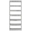 vidaXL Boekenkast met plank Beton Grijs 80 x 30 x 198 cm Bewerkt hout