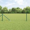 vidaXL Hek met Paal Groen 0,6 x 50 m Staal en PVC