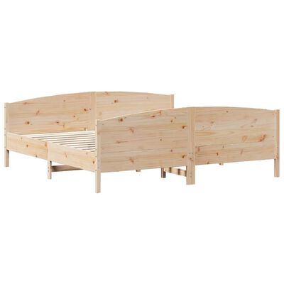 vidaXL Bedframe met hoofdbord massief grenenhout 200x200 cm