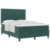 vidaXL Boxspringbed met matras Donkergroen 140 x 200 cm Fluweel