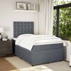 vidaXL Boxspring met matras fluweel donkergrijs 120x190 cm