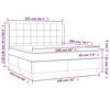 vidaXL Boxspring met matras fluweel lichtgrijs 160x200 cm