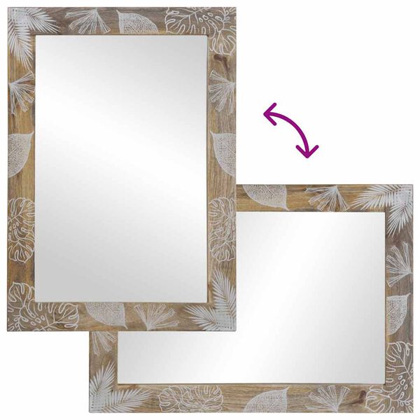 vidaXL Badkamerspiegel 50x3x70 cm massief mangohout