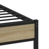 vidaXL Bedframe zonder matras metaal sonoma eikenkleurig 150x200 cm
