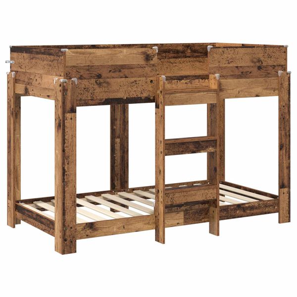 vidaXL Bunk Bed voor Kinderen Oudhout 80 x 160 cm Bewerkt hout