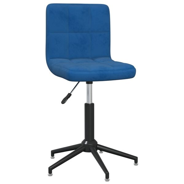 vidaXL Eetkamerstoelen draaibaar 2 st fluweel blauw