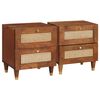 vidaXL Nachtkastje 2 st Bruin 40 x 33,5 x 46 cm Massief acaciahout