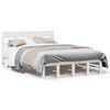 vidaXL Bedframe zonder matras massief grenenhout wit 150x200 cm