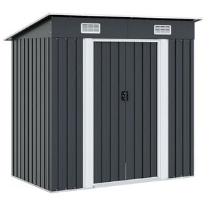 vidaXL Tuinschuur staal antraciet