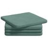 vidaXL Zitkussens 4 st Fluweel Zeegroen 40 x 40 x 3 cm