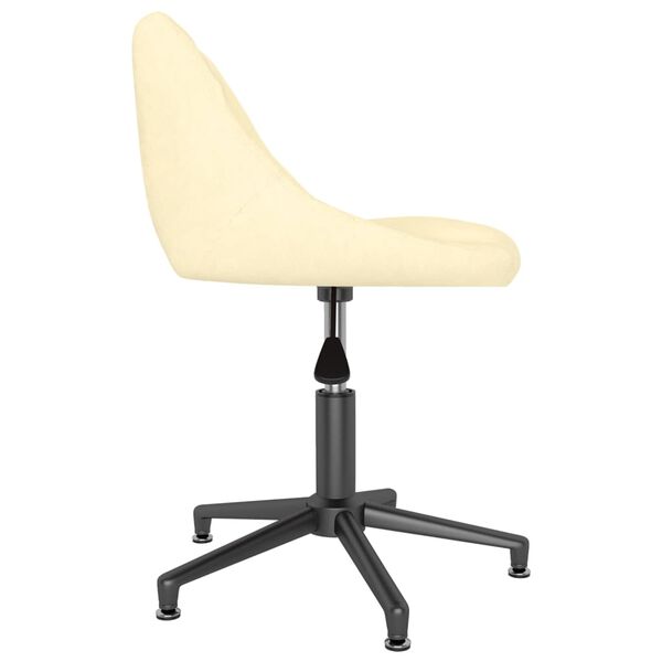 vidaXL Eetkamerstoelen draaibaar 4 st fluweel cr&egrave;mekleurig