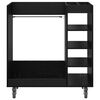 vidaXL Golfkast met wiel Effen Zwart Eiken 90 x 45 x 98 cm