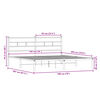vidaXL Bedframe zonder matras metaal sonoma eikenkleurig 193x203 cm