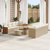 vidaXL Tuin Sofa Set met kussen 11 pcs beige en cr&egrave;mekleurig