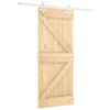 vidaXL Schuifdeur Natuurlijk en Wit 80 x 210 cm Massief grenenhout