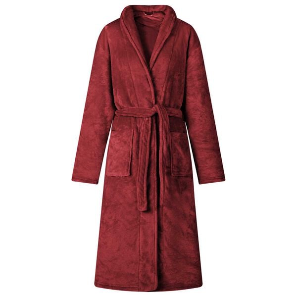 vidaXL Badjas zonder Kap Bordeaux Rood s Flanel