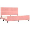vidaXL Bedframe met hoofdeinde fluweel roze 200x200 cm