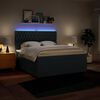 vidaXL Boxspring met matras stof blauw 180x200 cm