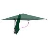 vidaXL Tuinparasol Groen 248,5 x 247,5 x 160 cm Polyester en staal