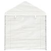 vidaXL Prieel met dak 13,38x2,28x2,69 m polyetheen wit
