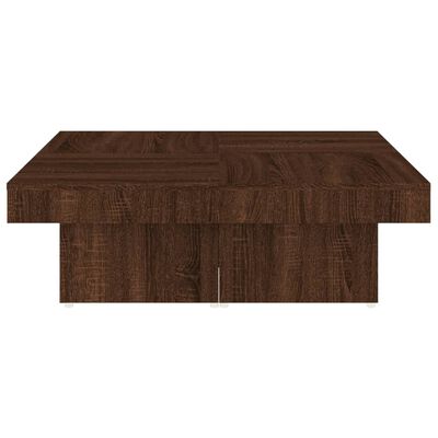 vidaXL Salontafel 90x90x28 cm bewerkt hout bruin eikenkleur