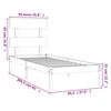 vidaXL Bedframe massief hout wit 90x200 cm