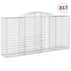 vidaXL Schanskorven 17 st gewelfd 300x50x140/160 cm ijzer