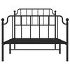 vidaXL Bedframe met hoofd- en voeteneinde&nbsp;metaal zwart 100x190 cm