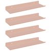 vidaXL Drijvende plank 4 st Roze 30 x 9 x 2,5 cm Staal