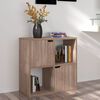 vidaXL Boekenkast 60x27,5x59,5 cm bewerkt hout grijs sonoma eikenkleur