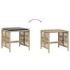 vidaXL Tuinkrukken 4 st kussens 41x41x36 cm poly rattan gemengd beige