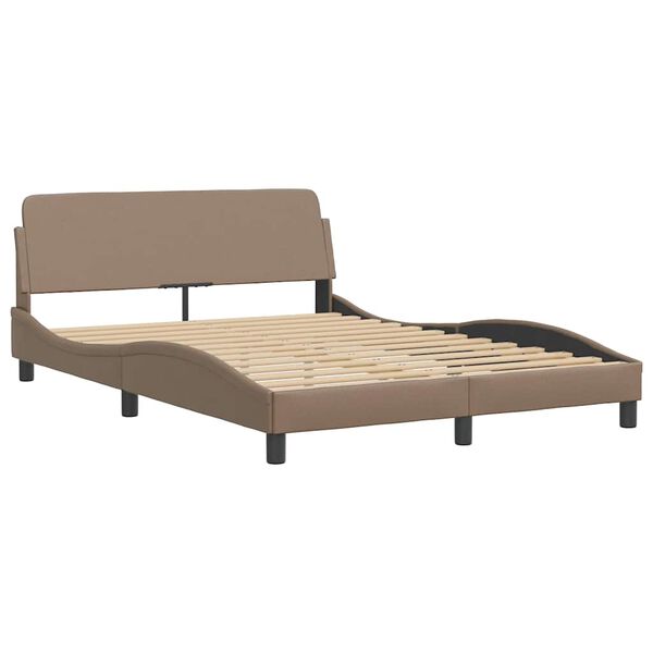 vidaXL Bedframe "Dover" kunstleer cappuccinokleurig 140x200 cm