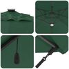 vidaXL Parasol Groen 351 x 250 x 253 cm Polyester en Aluminium