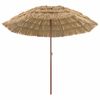 vidaXL Strandparasol 255 x 255 x 255 cm Polyester en staal Naturel