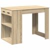 vidaXL Bureau met lade&plank 102x62x77,5 cm bewerkt hout sonoma eiken