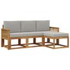 vidaXL Buiten bankenset 4 st Naturel en lichtgrijs Polyester