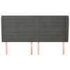 vidaXL Hoofdbord met randen 163x23x118/128 cm fluweel donkergrijs