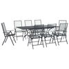 vidaXL Tuin eettafelset 9 pcs Antracietkleurig 212 x 90 x 76 cm