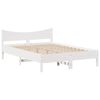 vidaXL Bedframe met lades massief grenenhout wit 140x200 cm