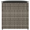 vidaXL Kussenbox met opslag Grijs 50 x 50 x 50 cm poly rattan
