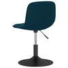vidaXL Eetkamerstoelen draaibaar 4 st fluweel blauw