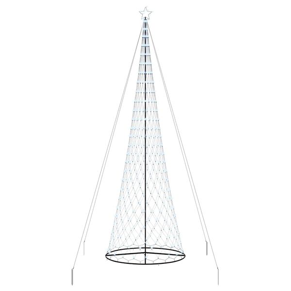 vidaXL LED Kerstboom met 555 LED met standaard Koudwit 500 cm Metaal