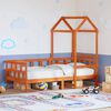 vidaXL Kinderbed met huisje massief grenenhout wasbruin 90x200 cm