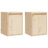 vidaXL Wandkasten 2 st 30x30x40 cm massief grenenhout