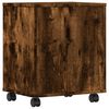 vidaXL Printerkastje met wielen 41x32x48 cm gerookt eikenkleurig