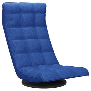 vidaXL Vloerstoel draaibaar stof blauw